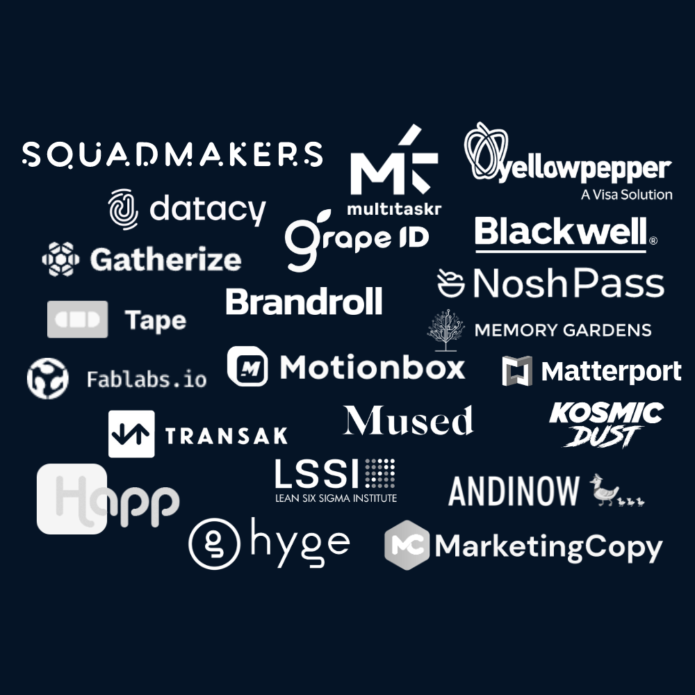 Selected startup and partner logos